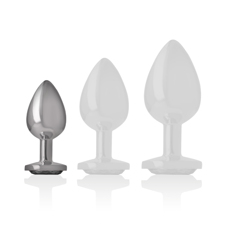 Intense Anal Toys-Plug anale in alluminio con cristallo Nero 4 Intense Anal Toys-Plug Anal din Aluminiu cu Cristal Negru · Accesorii BDSM (imaginea 4)