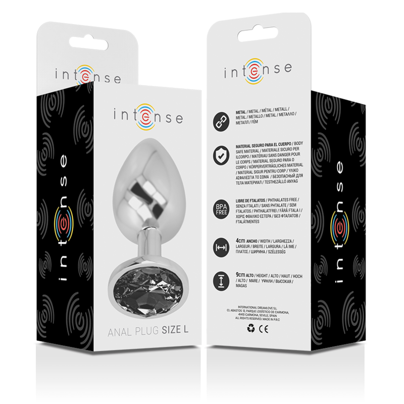 Intense-Plug anale in metallo con pietra decorativa · Accessori BDSM (immagine 10)
