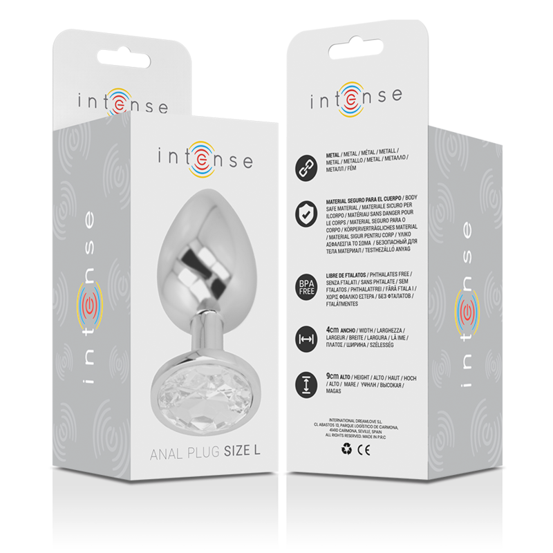 Intense Anal Toys-Plug anale in metallo Alluminio con Cristallo-Argento, Taglia L 3 Intense Anal Toys-Plug anale in metallo Alluminio con Cristallo-Argento, Taglia L · Accessori BDSM (imaginea 3)