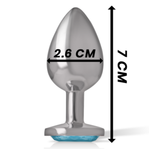 Intense Anal Toys-Plug anale in metallo con Cristallo Blu, Taglia S · Accessori BDSM (imaginea 5)