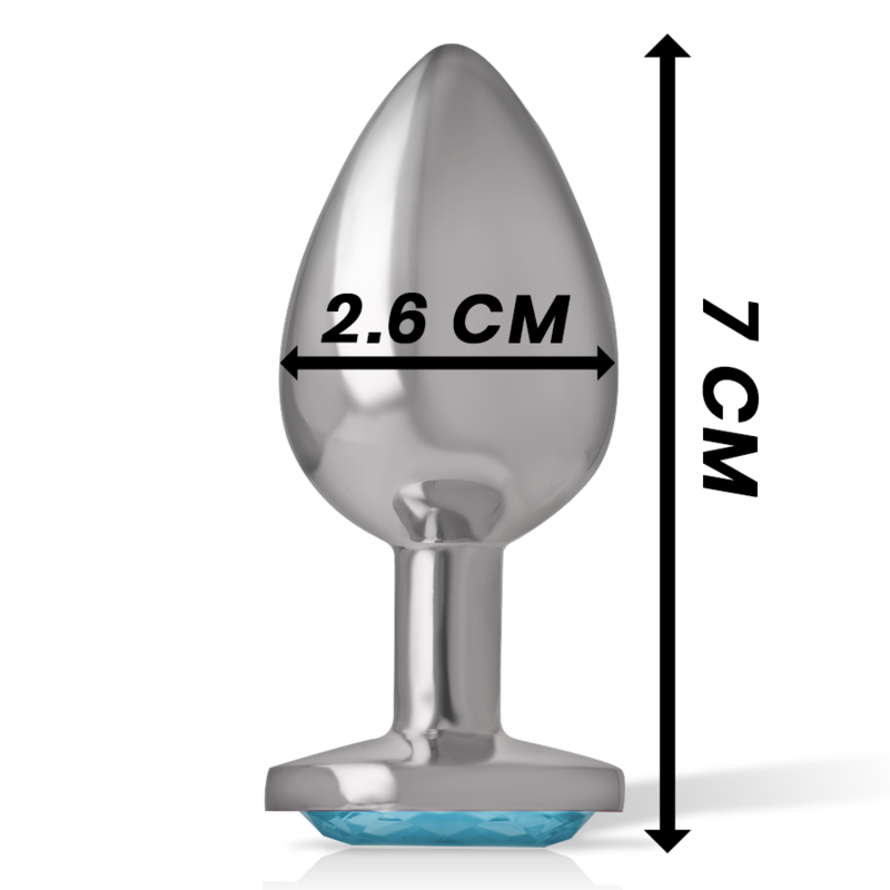 Intense Anal Toys-Plug anale in metallo con Cristallo Blu, Taglia S · Accessori BDSM (imaginea 5)