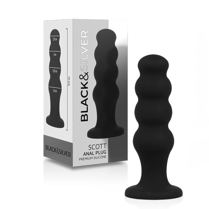 Black&silver-Scott Premium Silicone Plug anale Nero — BLACK&SILVER · Accessori BDSM (immagine 5)