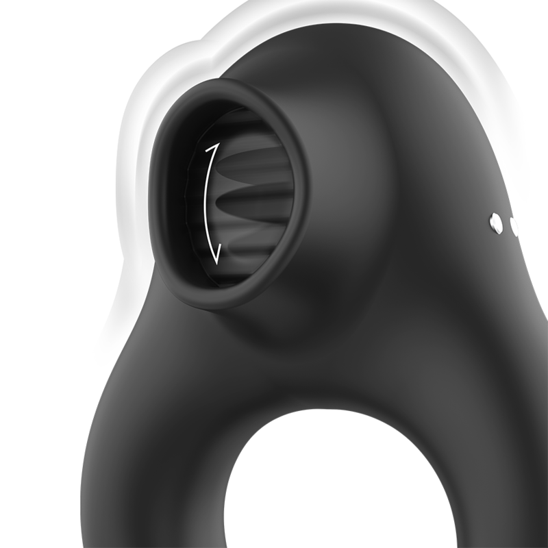 Black&silver-Anello vibrante in silicone, 3 motori, ricaricabile — BLACK&SILVER · Anelli & Guaine per pene (immagine 6)