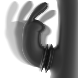 Black&silver-Dj. Adam Vibratore Rabbit Silicone Ricaricabile — BLACK&SILVER · Vibratori (immagine 3)