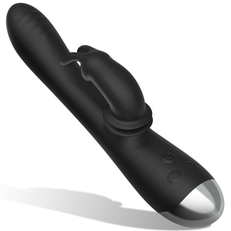 Black&silver-Dj. Adam Vibratore Rabbit Silicone Ricaricabile — BLACK&SILVER · Vibratori (immagine 7)