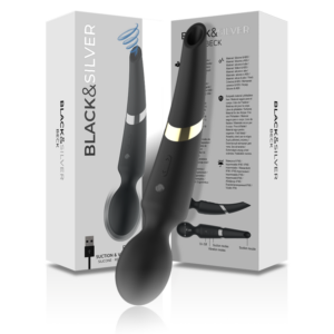 Black&silver-Beck Wand e Coppa di vuoto 2-in-1 di Silicone-10 velocità — BLACK&SILVER · Vibratori (imaginea 6)