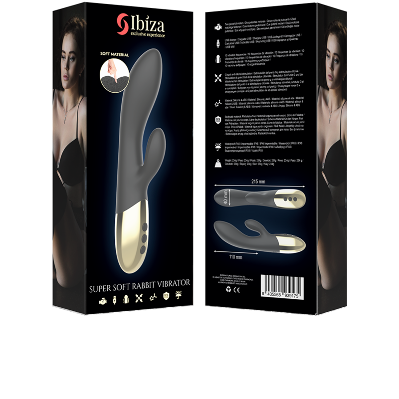 Ibiza Technology-Vibratore Rabbit Super Soft-Silicone, 10 velocità · Vibratori (immagine 9)