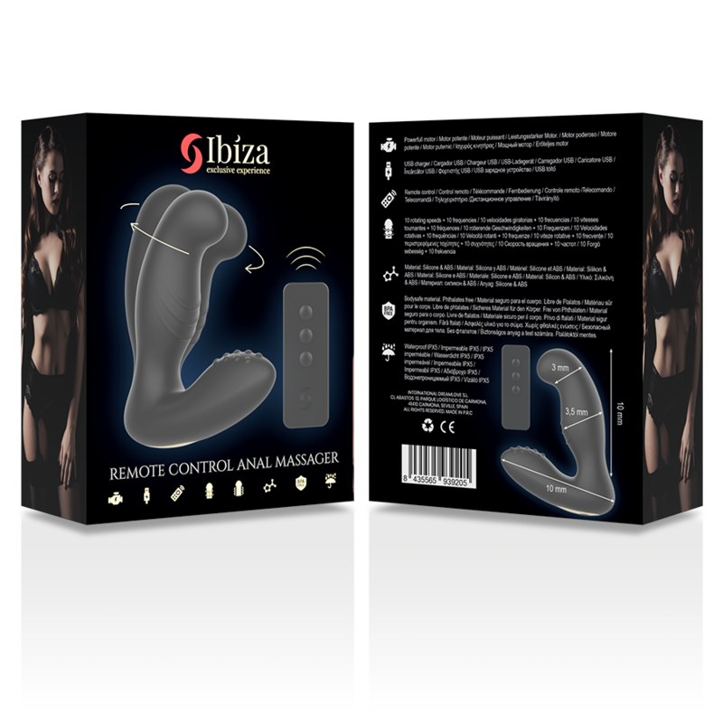 Ibiza Technology-Massaggiatore Anale con Telecomando 10 X 3.5 cm · Giocattoli anali (imaginea 10)