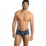 Anais Men-Naval Boxer Brief Tulle con strisce satinate — ANAIS LUXURY LINGERIE · Intimo uomo