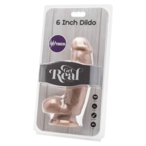 Get Real-Dildo 12 cm con testicoli vibratori naturali in PVC · Vibratori (imaginea 2)
