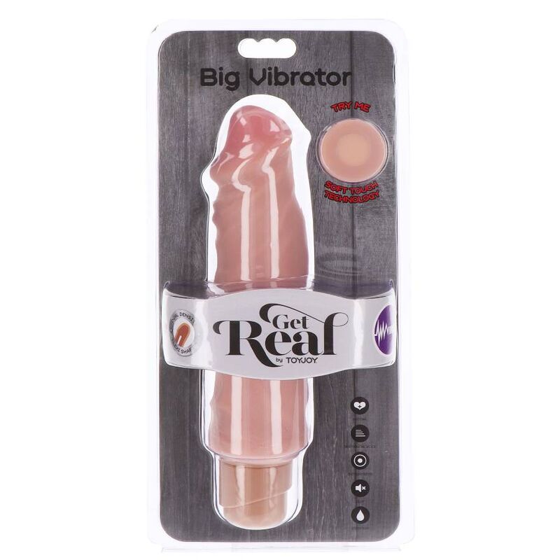 Get Real-Vibratore Doppia Densità Alta 20,5 cm Natural-TPE · Vibratori (imaginea 4)