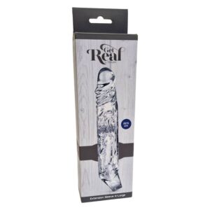 Get Real-Estensione Extralunga 22,5 cm Trasparente-TPE · Anelli & Guaine per pene (immagine 3)