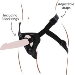 Get Real-Imbracatura Strap-on Nero-Silicone