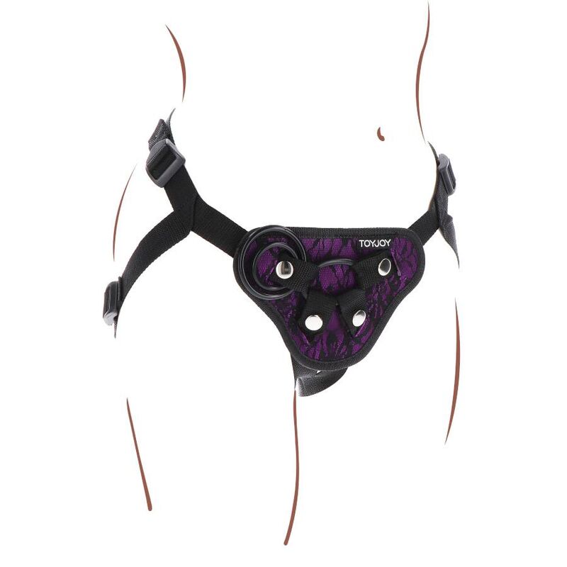 Get Real-Imbracatura Strap-on Pizzo Viola-Silicone · Strap-on & Imbracature (immagine 6)