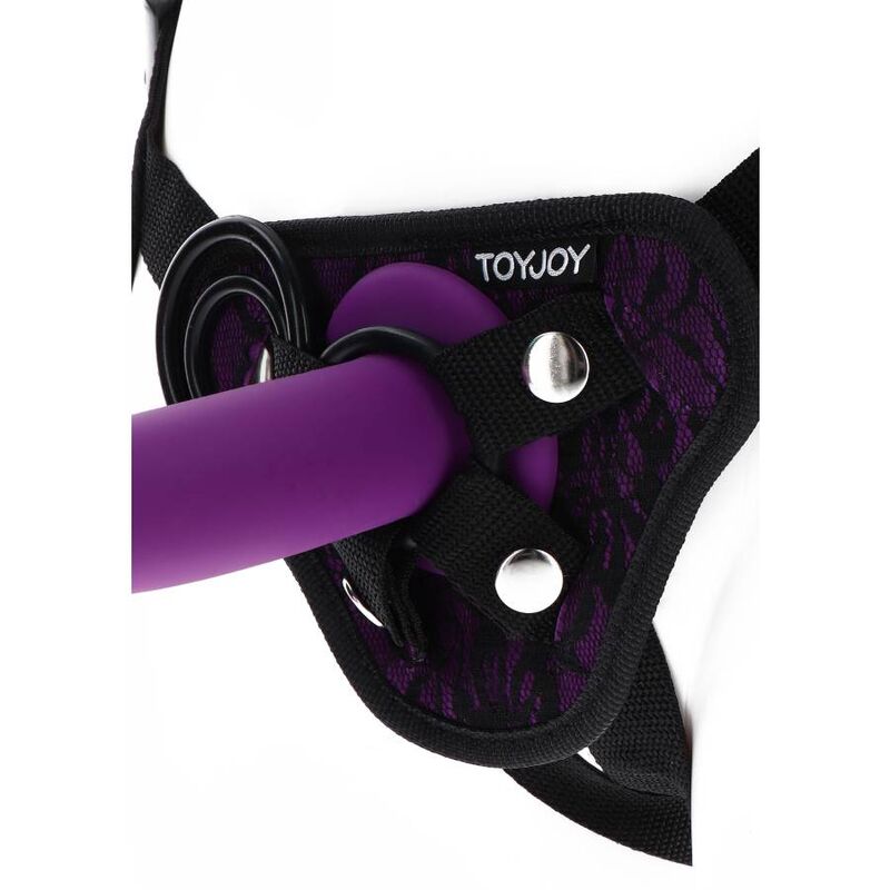 Get Real-Imbracatura Strap-on Pizzo Viola-Silicone · Strap-on & Imbracature (immagine 3)