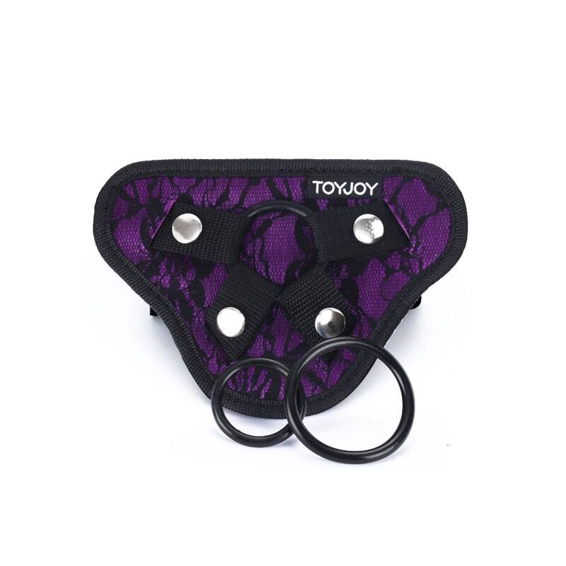 Get Real-Imbracatura Strap-on Pizzo Viola-Silicone · Strap-on & Imbracature (immagine 2)