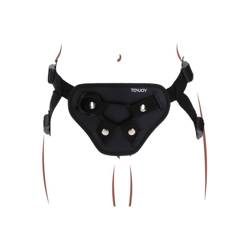 Get Real-Strap-on Deluxe Imbracatura per Dildo Nero-Silicone · Strap-on & Imbracature (immagine 7)