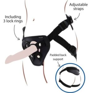 Get Real-Strap-on Deluxe Imbracatura per Dildo Nero-Silicone