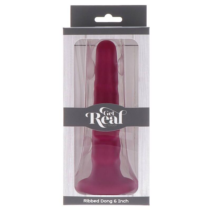 Get Real-Dong Textured 12 cm Rosso-Silicone, Ventosa · Dildo & Stimolatori (immagine 6)