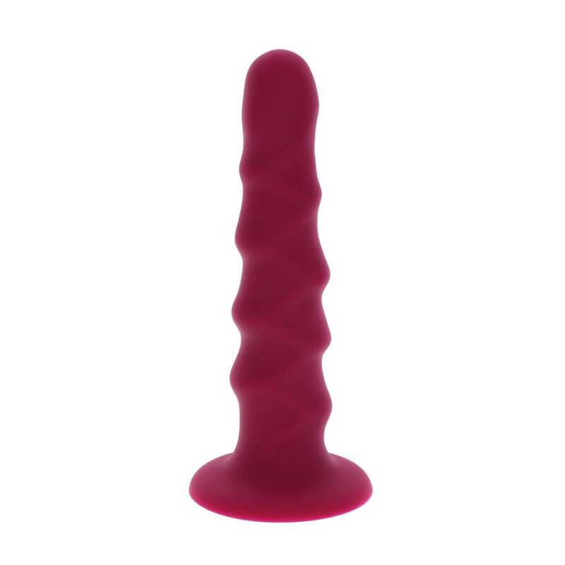 Get Real-Dong Textured 12 cm Rosso-Silicone, Ventosa · Dildo & Stimolatori