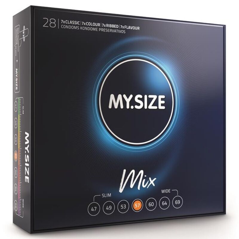My Size Mix-Miscela di preservativi 57 mm 28 Pezzi