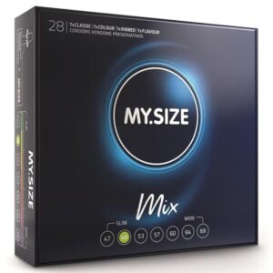 My Size Mix-Mix Prezervative 49 mm, 28 Bucăți · Prezervative