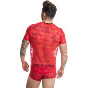 Anais Men-Brave T-shirt in pizzo Rossa — ANAIS LUXURY LINGERIE · Intimo uomo (imaginea 2)