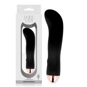 Dolce Vita-Vibratore ricaricabile Two Nero 7 Velocità-Silicone, 7 · Vibratori (imaginea 5)
