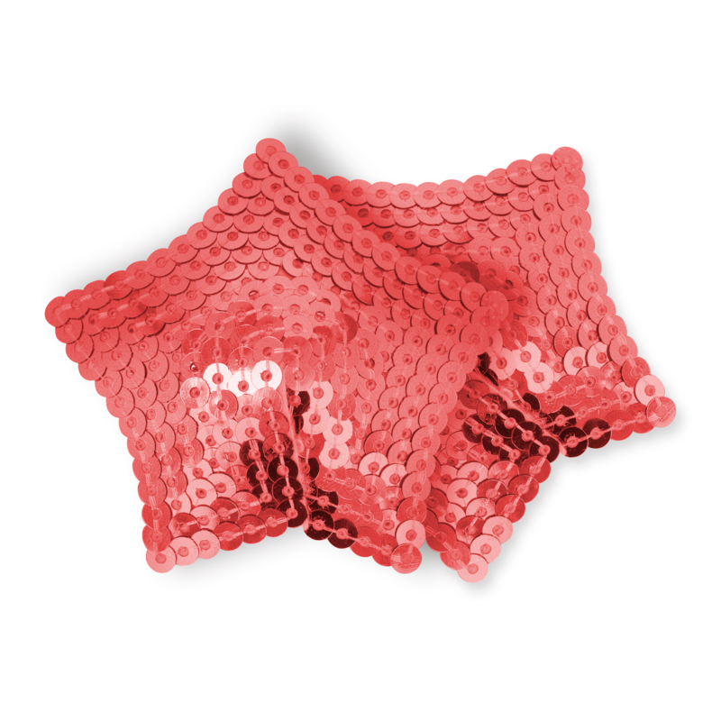 Ohmama Fetish-Coperture per capezzoli con paillettes rosse 1 Ohmama Fetish-Coperture per capezzoli con paillettes rosse · Accessori lingerie