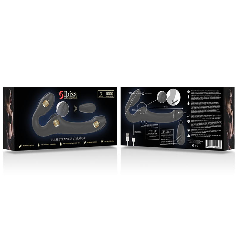 Ibiza Technology-Vibratore senza spalline con telecomando e · Strap-on & Imbracature (immagine 9)