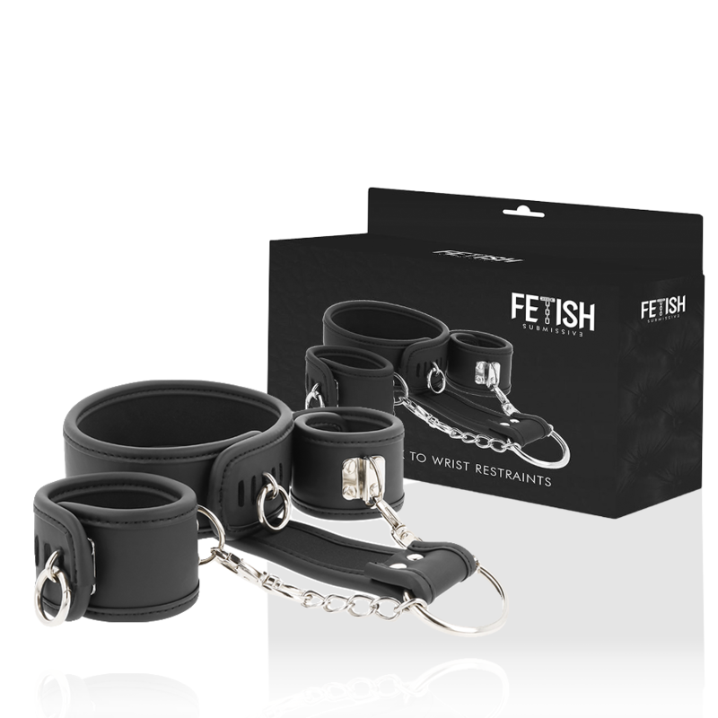 Fetish Submissive Bondage-Collana e manette in pelle vegana 3 Fetish Submissive Bondage-Collana e manette in pelle vegana · Bondage & Manette (imaginea 3)