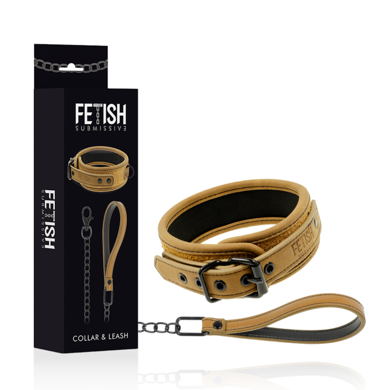 Fetish Submissive Origin-Collana imbottita in neoprene con catena metallica · Bondage & Manette (immagine 6)
