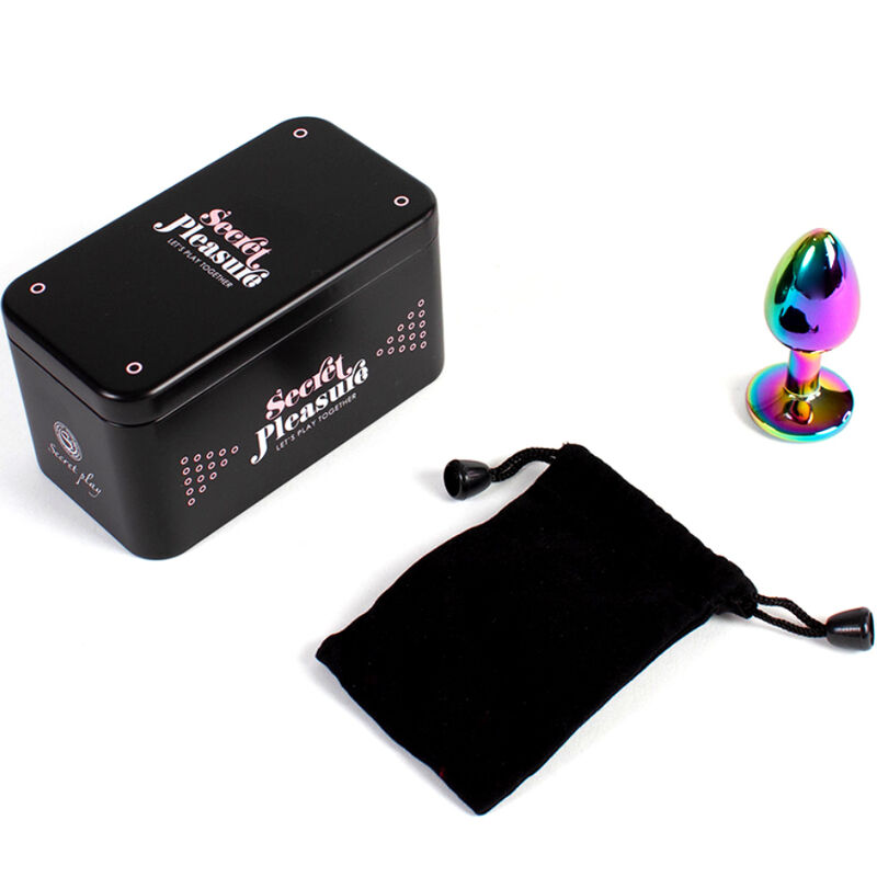 Secretplay Toys-Plug anale in metallo Multicolore Dimensione S 7 cm · Accessori BDSM (imaginea 4)