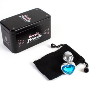 Secretplay Toys-Plug anale in metallo Cuore Blu, Taglia S, 7 cm · Accessori BDSM (immagine 4)