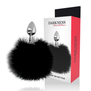 Darkness Anal-Plug anale Extra con Coda Nero 7 cm