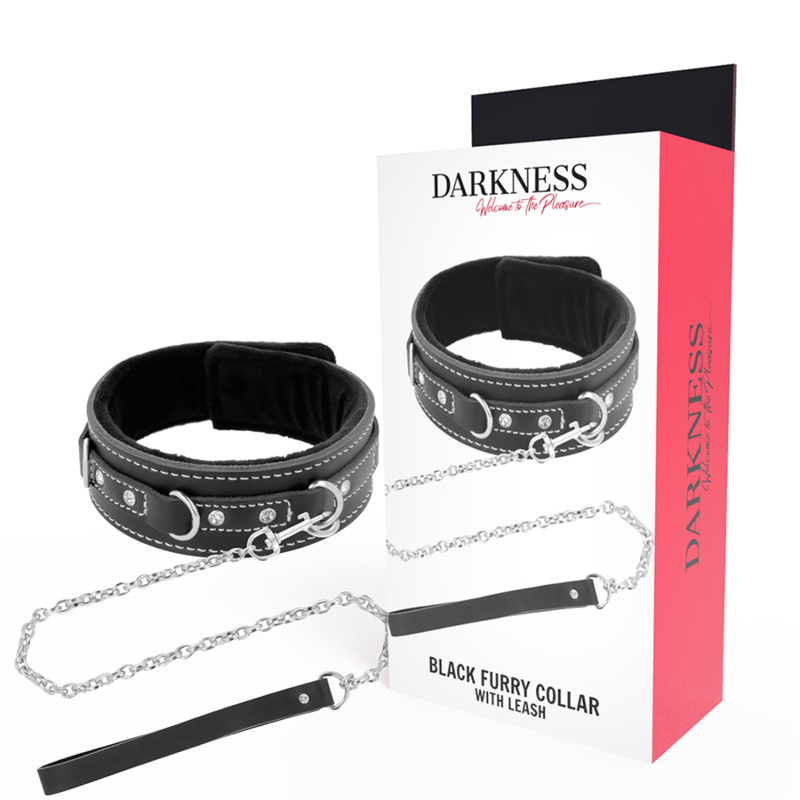 Darkness Bondage-Collana di postura in pelle imbottita con guinzaglio 1 Darkness Bondage-Collana di postura in pelle imbottita con guinzaglio · Bondage & Manette