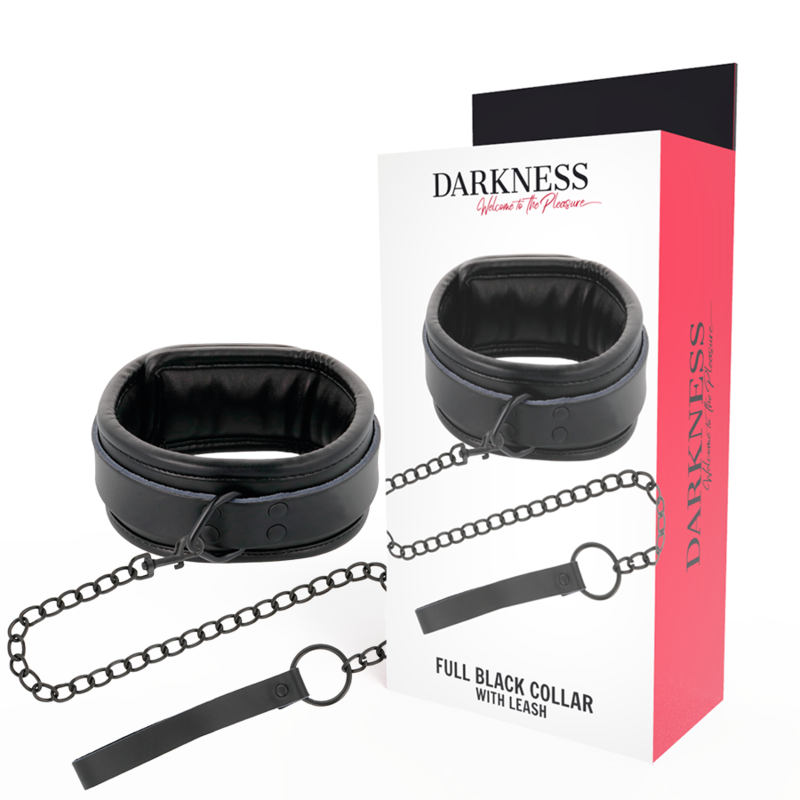 Darkness Bondage-Darkness collare posturale Nero con catena in PVC 1 Darkness Bondage-Darkness collare posturale Nero con catena in PVC · Bondage & Manette