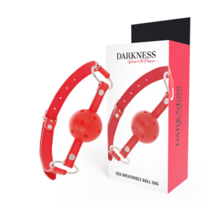 Darkness Bondage-Gag traspirante in pelle ecologica