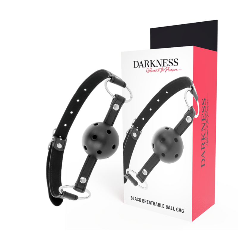 Darkness Bondage-Gag traspirante in pelle ecologica · Bondage & Manette (imaginea 6)