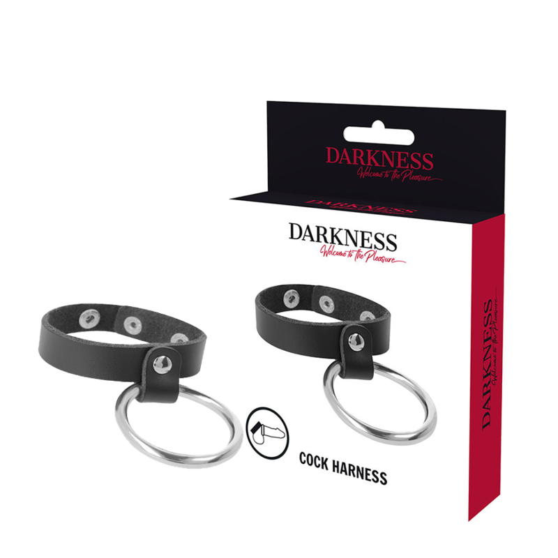 Darkness Bondage-Anello in metallo per pene e testicoli
