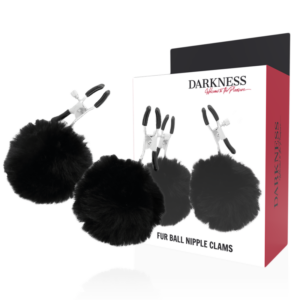 Darkness Sensations-Morsetti per capezzoli Pomponcini-Metallo