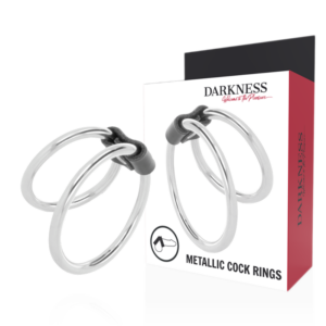 Darkness Sensations-Anello doppio in metallo per il pene