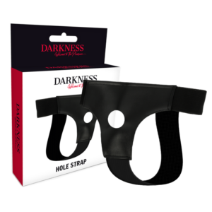 Darkness Sensations-Imbracatura per Dildo con Orifizio One Size-Pelle