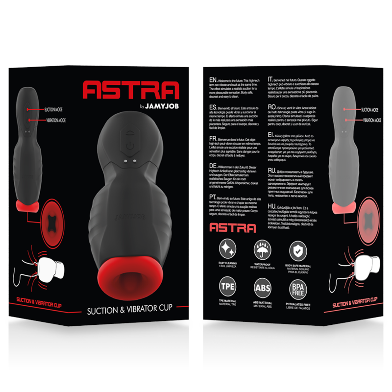 Jamyjob-Astra Orale Estremo Vibrazioni e Suzione-Silicone, 7 velocità · Masturbatori (immagine 5)