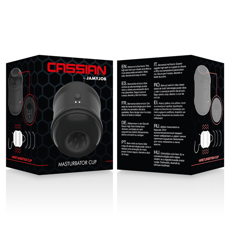 Jamyjob-Cassian Masturbatore Vibratore-3 velocità, Ricaricabile, USB · Masturbatori (immagine 6)