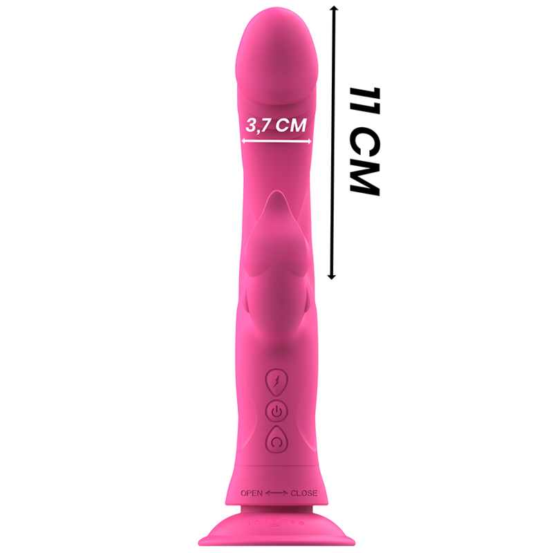 Intense High Tech-Julio Rabbit Vibratore Rosa di Silicone-12 velocità · Vibratori (immagine 3)