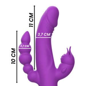 Intense High Tech-Casanova Rabbit Vibratore in Silicone Triplo · Vibratori (immagine 5)