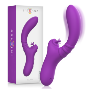 Intense High Tech-Harry Vibratore Flessibile con Lingua Viola-Silicone · Vibratori