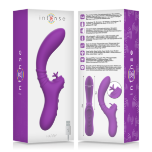 Intense High Tech-Harry Vibratore Flessibile con Lingua Viola-Silicone · Vibratori (imaginea 5)