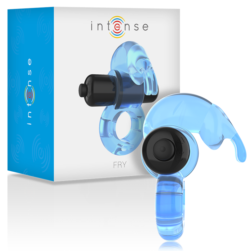 Intense For Him-Fry Anello Vibratore Blu-ABS, impermeabile